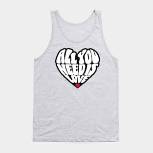 All You Need Is Love Groovy Design Tank Top